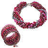 Armband und Collier „Red Hot“ (Set)